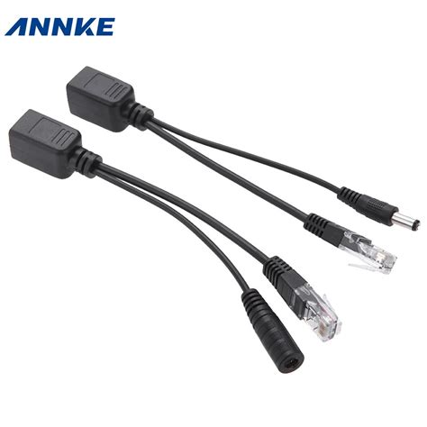 ANNKE (1pair) POE Adapter Cable Connectors Passive Power Cable Ethernet PoE Adapter RJ45 ...