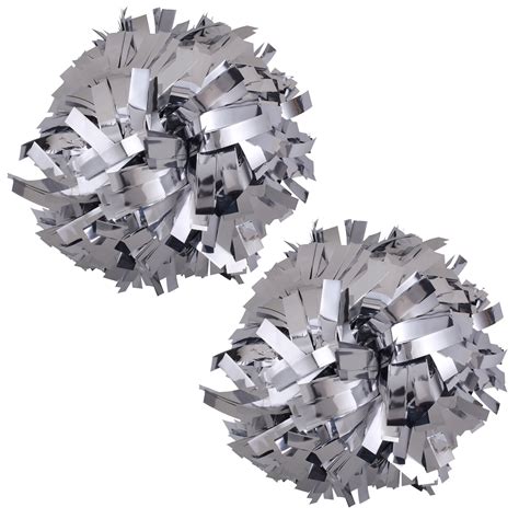 Metallic Cheer Pom Poms Cheerleading Cheerleader Gear 2 pieces one pair ...