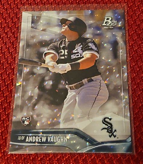 Andrew Vaughn Rookie Card 2021 Bowman Platinum ICE FOIL #20 RC White ...