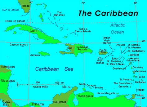 Detailed political map of Caribbean. Caribbean detailed political map ...