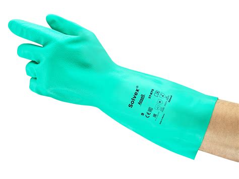 Ansell Alphatec 37-675 Chemical-Resistant Nitrile Gloves, Gauntlets for ...