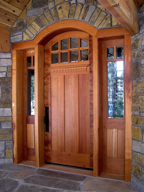 craftsman front doors for homes | Custom contemporary craftsman entrance entry door plank style ...