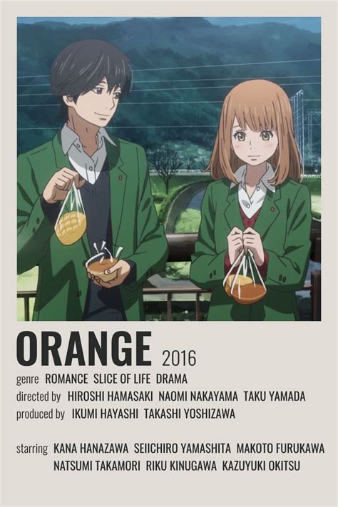 orange poster | Anime printables, Anime shows, Romantic anime