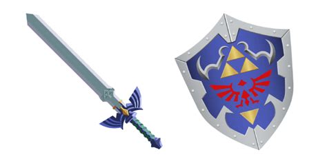 The Legend of Zelda Master Sword and Hylian Shield cursor – Custom Cursor