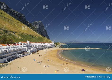 Beaches of Gibraltar Sandy Bay Stock Photo - Image of strait, britain: 100288532