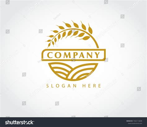 Circle Wheat Agriculture Logo Symbol Design Stock Vector (Royalty Free ...