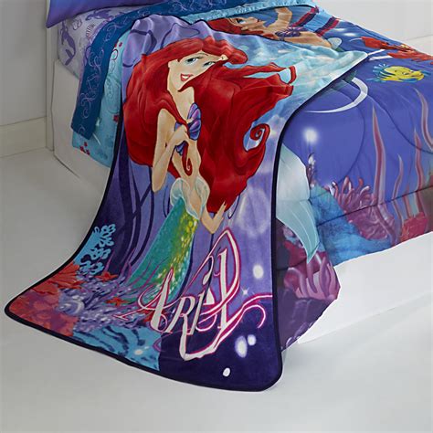 Disney Multicolor Little Mermaid Girls' Fleece Throw - Home - Bed & Bath - Bedding Basics ...