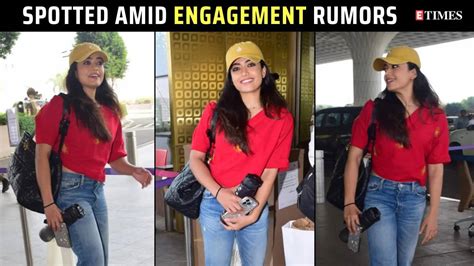 Rashmika Mandanna spotted at Mumbai airport amid engagement rumours | Etimes - Times of India Videos