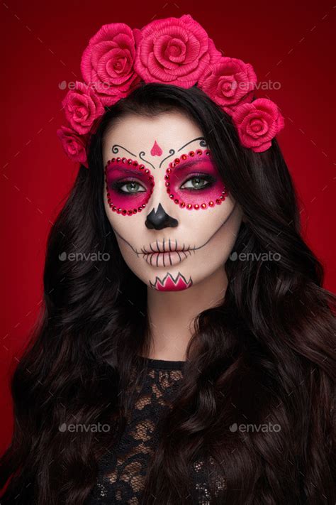 Sugar Skull Makeup Template | Saubhaya Makeup