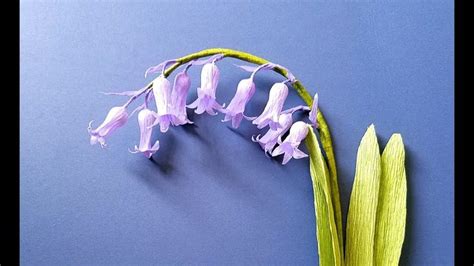 DIY- How to make paper bluebells from crepe paper - Easy and realistic | Crepe paper, Blue bell ...