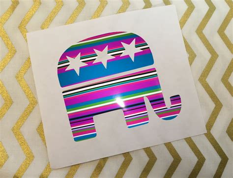 Republican Elephant Decal permenant sticker perfect for | Etsy