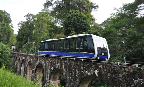 Penang Hill Funicular Train Uphill Trip