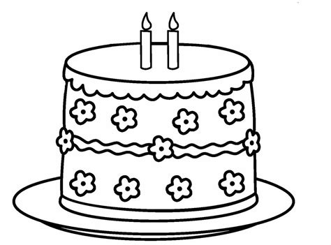 Simple Birthday Cake Drawing | Free download on ClipArtMag