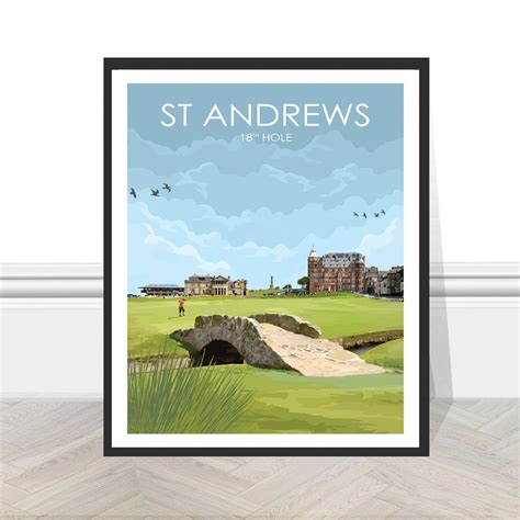 St Andrews 18th Hole Old Course Scotland British Open Golf Prints ...