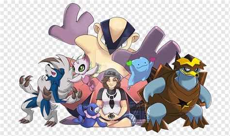 Digital art Pokémon Fan art, Pokemon team, mammal, carnivoran, vertebrate png | PNGWing