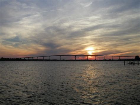 Sunset, at the Governor Thomas Johnson Bridge, Solomons, MD - Photos on ...