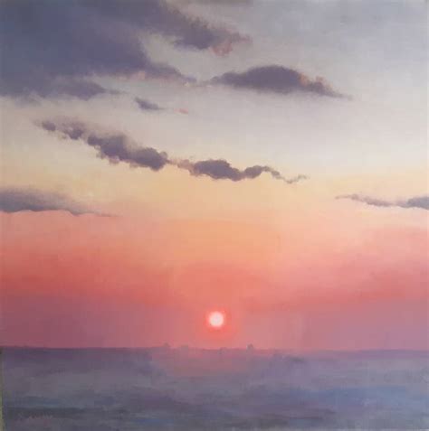 The Pink Sunrise Painting by Natalia Samoy | Saatchi Art