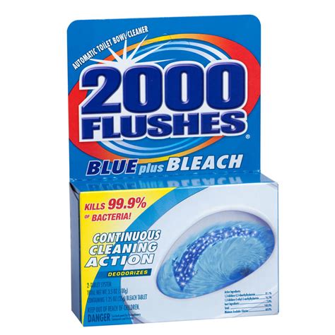 2000 Flushes Blue Plus Bleach Automatic Toilet Bowl Cleaner