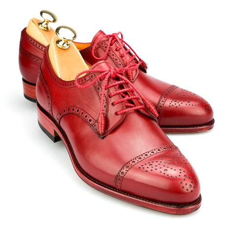 DERBY SHOES IN RED CALF