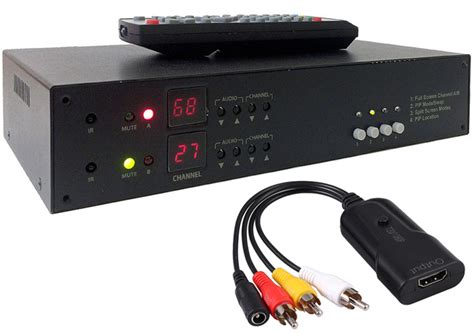 Analog Dual Cable TV Tuner With 1080P HDMI RCA A/V Out + PIP Split-Screen