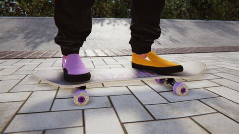 Skater XL: Vans Slip On orange/purple v 1.0 Gear, Real Brand, Shoes Mod für Skater XL