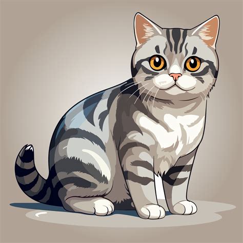 american shorthair cat cartoon 27576344 Vector Art at Vecteezy