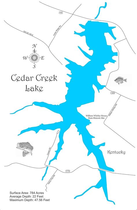 Cedar Creek Lake Map – Verjaardag Vrouw 2020