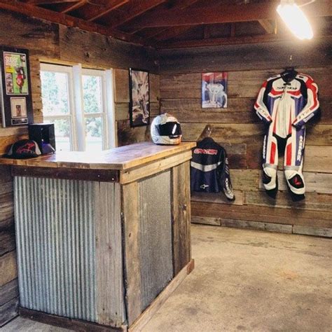 Cool Custom Garage Wood Wall And Bar Storage Ideas Cool Garages, Custom Garages, Man Cave ...