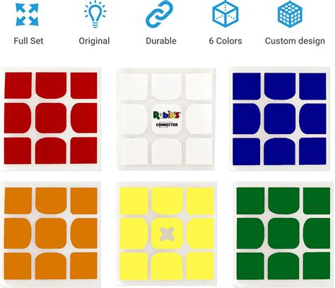 Buy Rubik’s Connected Cube Replacement Stickers - Replacement Set of Stickers for Your Rubik’s ...