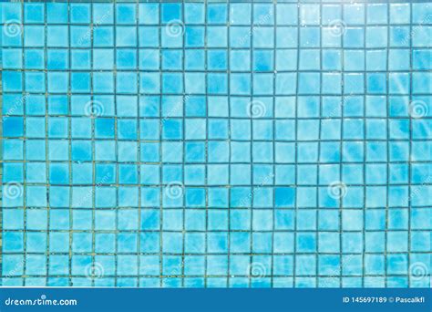 Blue Ceramic Tile Mosaic in Swimming Pool - Seamless Texture Stock ...