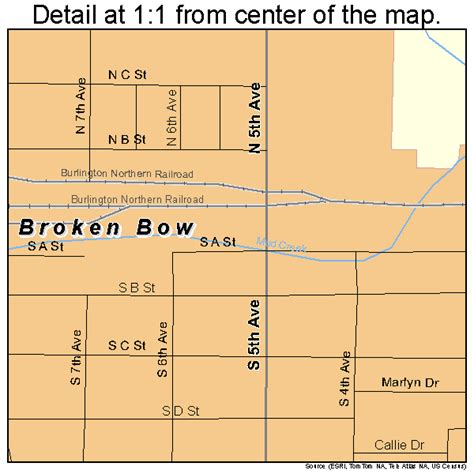 Broken Bow Nebraska Street Map 3106610