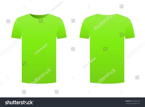 Green T-shirt Template In Front Side And Back Vector Image | peacecommission.kdsg.gov.ng
