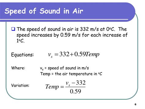 PPT - Speed of Sound PowerPoint Presentation, free download - ID:2930200