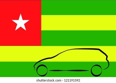 Car Outline Flag Togo Stock Vector (Royalty Free) 121191592 | Shutterstock