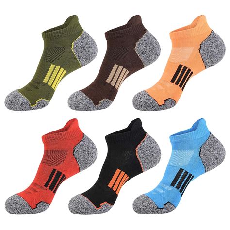 JOYNÉE Mens Athletic Ankle Sports Running Low Cut Tab Socks for Men 6 ...