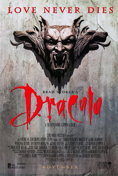 "Bram Stoker's Dracula" movie poster, 1992. Gary Oldman, Les Goonies, Horror Movie Posters ...