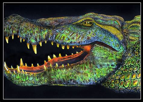 Alligator by Trevor Grant | Alligators art, Animal paintings, Alligator