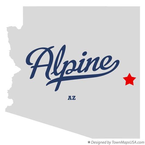 Map of Alpine, AZ, Arizona