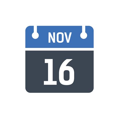 November 16 Calendar Icon, Date Icon 5260434 Vector Art at Vecteezy