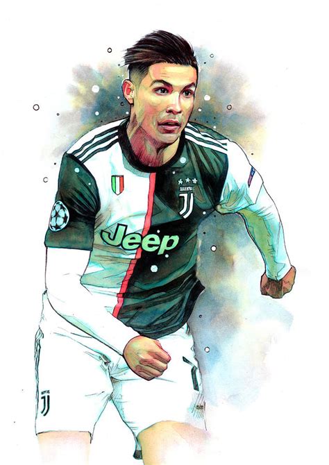 Cristiano Ronaldo Painting by Wachira Kacharat