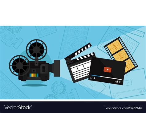 Cinema shooting and video Royalty Free Vector Image