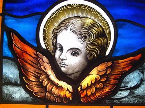 Cherub, Angel Painted Stained Glass - GabrielStudiosArt - Paintings ...