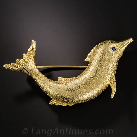 18K Dolphin Brooch - Our first ever dolphin brooch sighting! This ...