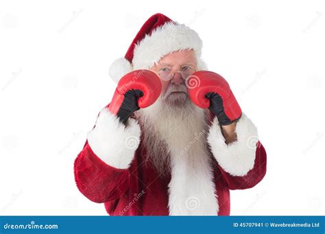 Santa Claus is Ready To Fight Stock Image - Image of time, studio: 45707941