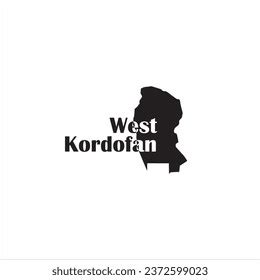 West Kordofan Map Black Letter Design Stock Vector (Royalty Free) 2372599023 | Shutterstock