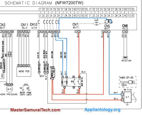 Amana Samsung NFW7200TW Washer Door Lock Schematic Trace - The ...