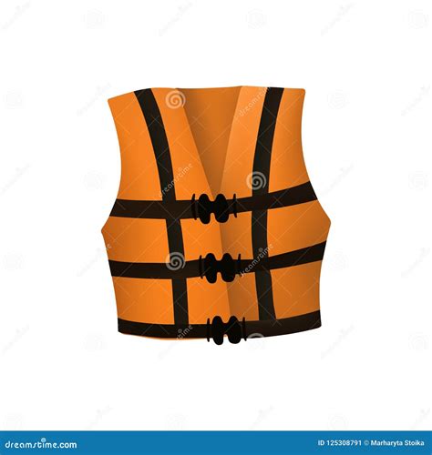 Life jacket stock vector. Illustration of rescue, help - 125308791