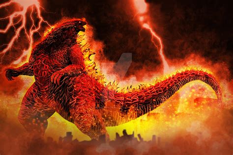 burning godzilla! by wowzilla2000 on DeviantArt