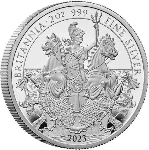 Silver Two Ounces 2023 Britannia, Coin from United Kingdom - Online Coin Club