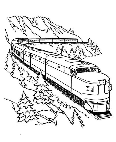 Free Printable Cargo Train Coloring Pages